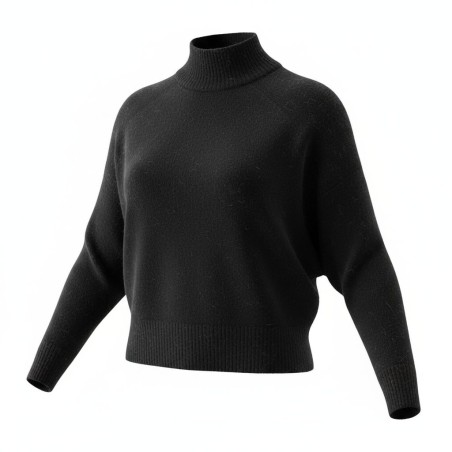 GC Wear 3150 Maglioncino Mezzo Collo Manica Pipistrello Corto Donna Nero