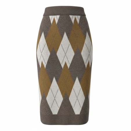 GC Wear 3295 Gonna Lunga Donna In Maglia Taupe