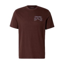 Calvin Klein 830G T-Shirt Uomo M/M Girocollo Marrone