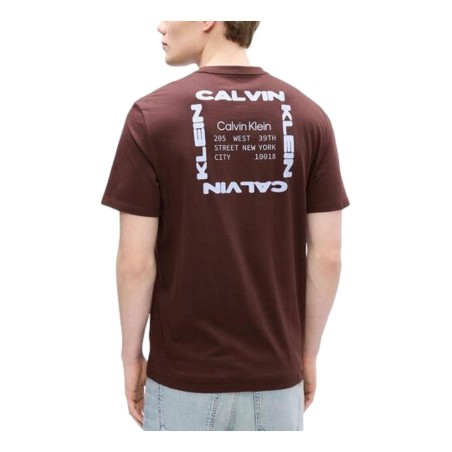 Calvin Klein 830G T-Shirt Uomo M/M Girocollo Marrone