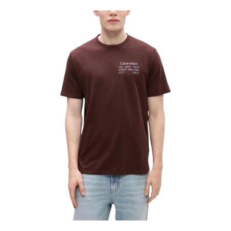 Calvin Klein 830G T-Shirt Uomo M/M Girocollo Marrone