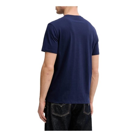 Calvin Klein 272G T-Shirt Uomo M/M Girocollo Con Logo Laterale Blu