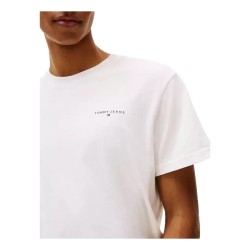 Tommy Jeans 21780 T-Shirt Uomo M/M Girocollo Con Logo Laterale Bianco 2