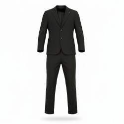 GC LUXURY VENEZIA Abito Uomo Giacca Mono Petto Con Tasconi e Pantalone Sartoriale Slim Nero
