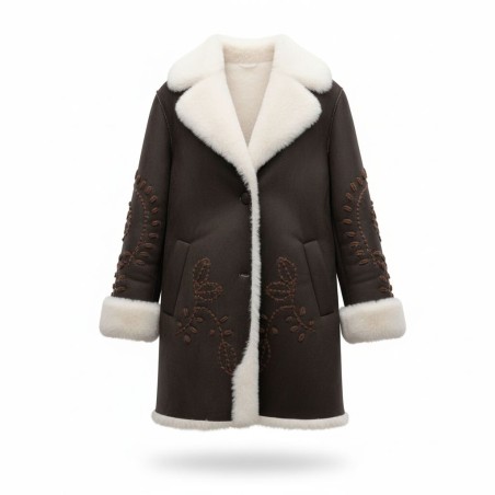 SATINETTE ROBERTA-E Giaccone Donna Con Pelliccia Interna Marrone 