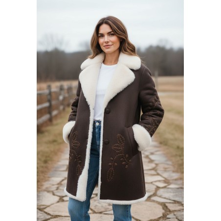 SATINETTE ROBERTA-E Giaccone Donna Con Pelliccia Interna Marrone 