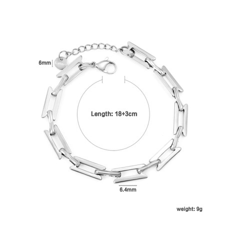 GC Jewels Bracciale a Catena con finitura Argento