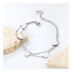 GC Jewels Bracciale con Ciondoli a Cuore Argento 2
