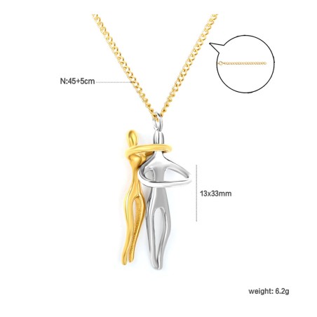 GC Jewels Collana con Ciondolo Coppia 