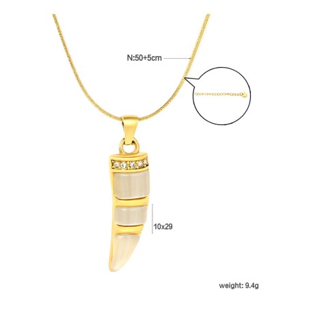 GC Jewels Collana Oro con Pendente Avorio