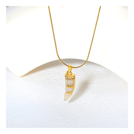 GC Jewels Collana Oro con Pendente Avorio