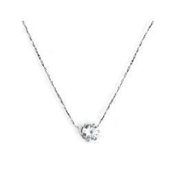 GC Jewels Collana Punto Luce con Ciondolo Zircone Bianco 