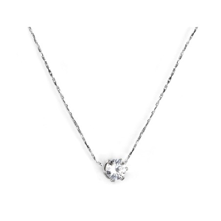 GC Jewels Collana Punto Luce con Ciondolo Zircone Bianco 