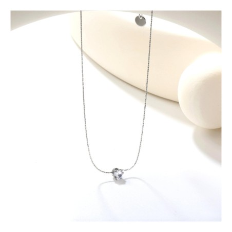 GC Jewels Collana Punto Luce con Ciondolo Zircone Bianco 