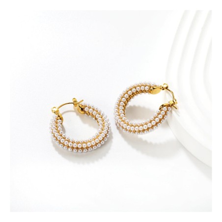 GC Jewels Orecchini Oro con Finte Perle