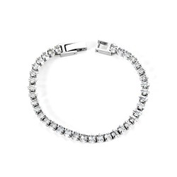 GC Jewels Bracciale Tennis con Pietre Ovali Bianche