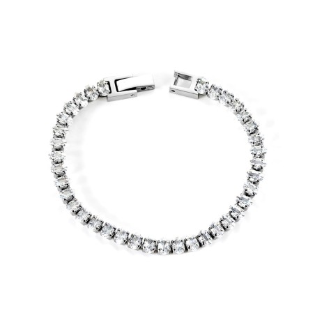 GC Jewels Bracciale Tennis con Pietre Ovali Bianche