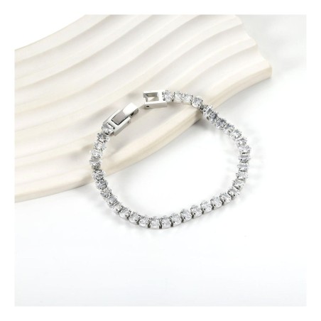 GC Jewels Bracciale Tennis con Pietre Ovali Bianche