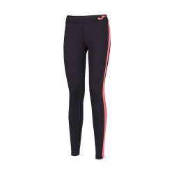 JOMA 901127.119 Leggings Donna Ascona Nero/ Corallo Fluo