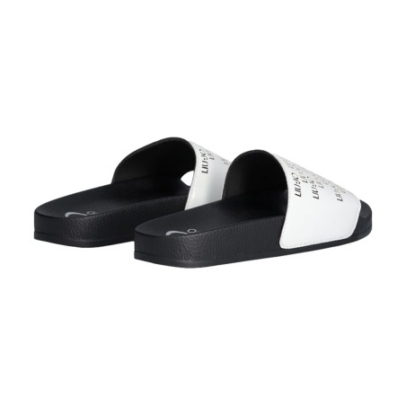 LIU JO KOS 18 Ciabatta Donna Con Fascia Logata Nero/Bianco