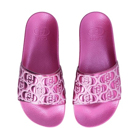 LIU JO MYKONOS 01 Ciabatta Donna a Fascia Platform Metallic Pink