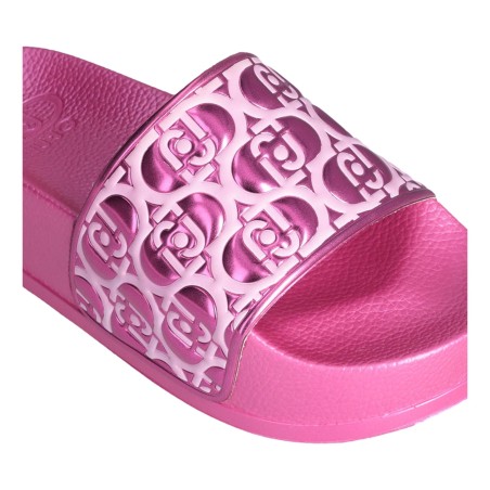 LIU JO MYKONOS 01 Ciabatta Donna a Fascia Platform Metallic Pink