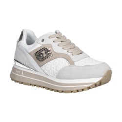 LIU JO MAXI WONDER 73 Sneakers Donna Stringate con Logo Laterale Platform Bianco 2