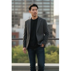 GC LUXURY FIRENZE Giacca Mono Petto Con Tasconi Uomo Antracite 2