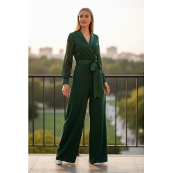 BLUGAYA' 11025 Tuta Donna con Manica Velata e Pantalone a Palazzo Verde 2