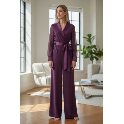 BLUGAYA' 11025 Tuta Donna con Manica Velata e Pantalone a Palazzo Viola 2