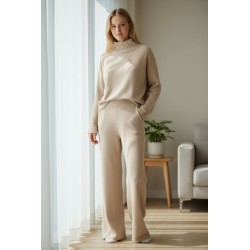MARTINA KRAY 1568 Completo Donna in Maglia Maglioncino + Pantalone Beige 2