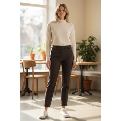 EMANUELA COSTA 35790-26 Pantalone Donna Marrone 2