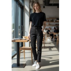 EMANUELA COSTA 35790-26 Pantalone Donna Nero  2