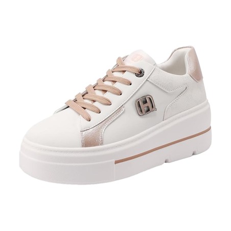 QUEEN HELENA  X34 16 Sneaker Donna Platform White Pink