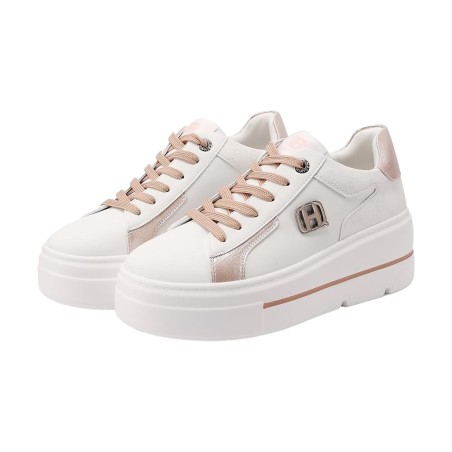 QUEEN HELENA  X34 16 Sneaker Donna Platform White Pink