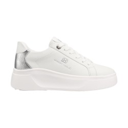 QUEEN HELENA  X34 9 Sneaker Donna Platform White Silver
