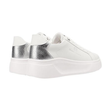 QUEEN HELENA  X34 9 Sneaker Donna Platform White Silver