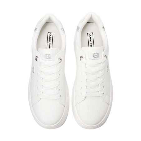 QUEEN HELENA  X34 9 Sneaker Donna Platform White Silver