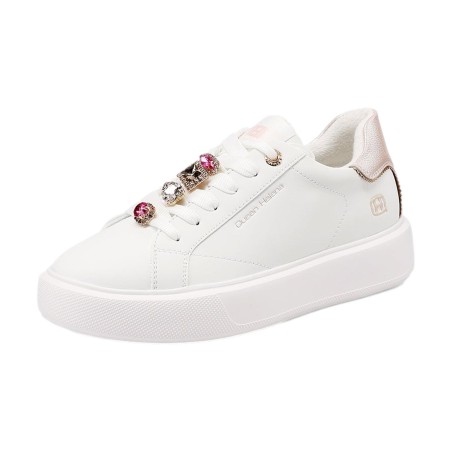 QUEEN HELENA  X34 1 Sneaker Gioiello Donna Platform White Pink