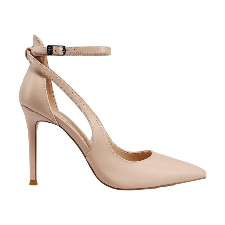Queen Helena K4530 Scarpe Donna Dècolletè Con Cinturino alla Caviglia Tacco Alto Nude