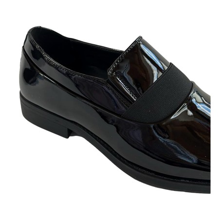 QH7 GU1805BLA/PA Scarpe Uomo Mocassini Cerimonia in Vernice Nero 