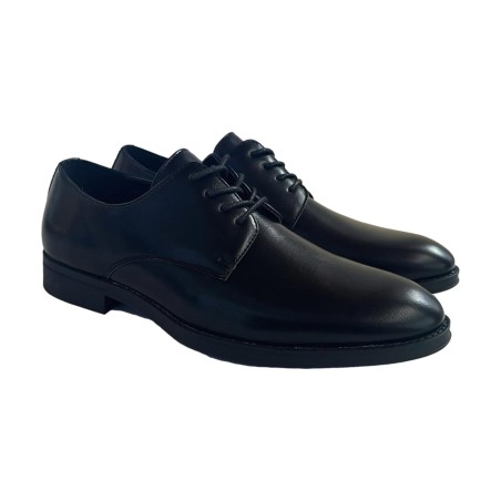 QH7 U1809 Scarpe Eleganti Uomo Stringate Eco Nero