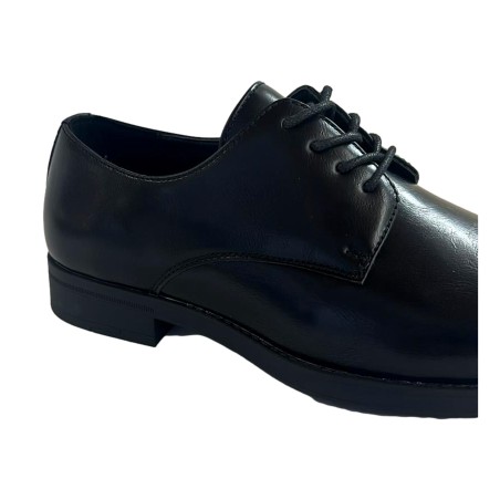 QH7 U1809 Scarpe Eleganti Uomo Stringate Eco Nero