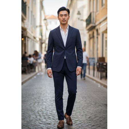 GC LUXURY TALENTO Abito Uomo Giacca Mono petto e Pantalone Blu