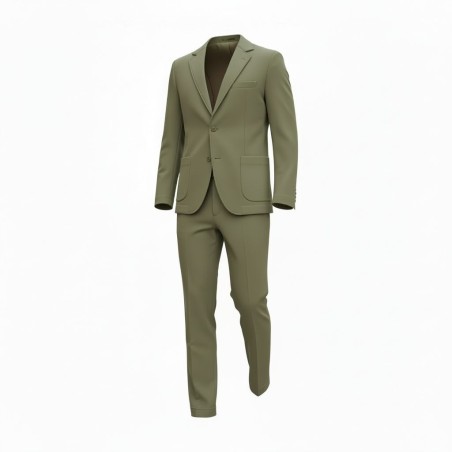 GC LUXURY TALENTO Abito Uomo Giacca Mono petto e Pantalone Verde 