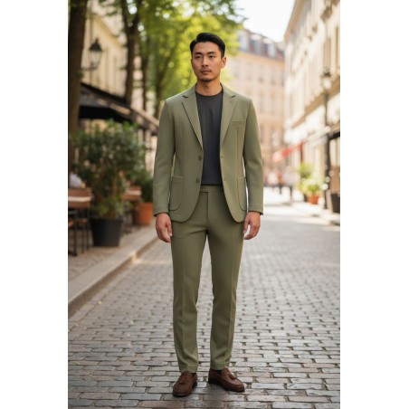 GC LUXURY TALENTO Abito Uomo Giacca Mono petto e Pantalone Verde 