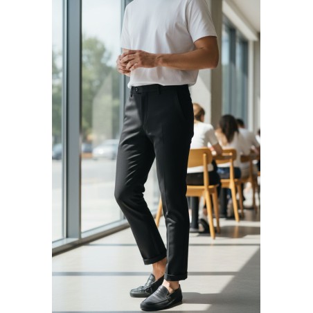 GC LUXURY TROPEA Pantalone Uomo Casual Nero