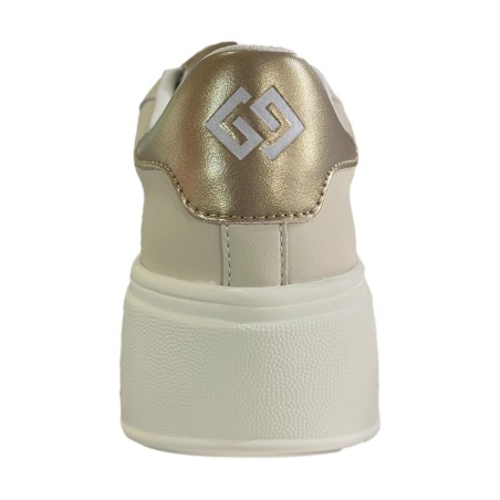 Gold & Gold GB1045 Sneakers Donna Stringate con Accessorio Beige