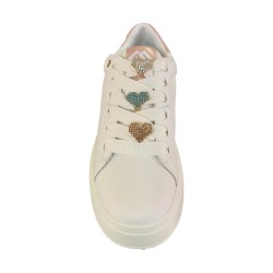 Gold & Gold GB1045 Sneakers Donna Stringate con Accessorio Bianco 2