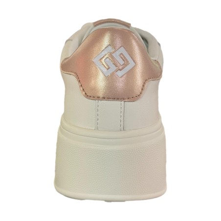Gold & Gold GB1045 Sneakers Donna Stringate con Accessorio Bianco